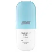 Чистящий набор / Cleaning kit 2E PILL for office equipment (liquid 140ml, whipe 20cm), white-blue,2E-SK140BL