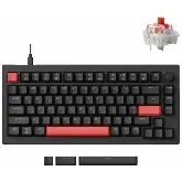 Клавиатура механическая Lemokey X4 84Key, Keychron Red, USB-A, QMK, EN/UZ/RU, Red led, черный X4-A1-UZ