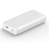 Портативное зарядное устройство Power Bank Belkin 20000mAh, 30W, PD, USB-A, USB-C, white