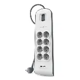 Сетевой фильтр Belkin 8хSchuko, 2xUSB 2.4A, c защитой от перенапряжения, 900 Дж, 2m, white