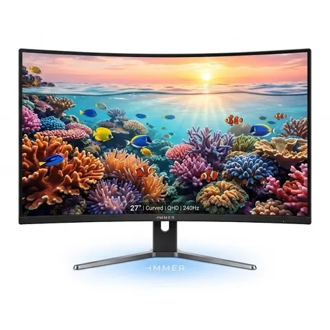 IMMER IV27GC240 27" CURVED (2xHDMI+2xDP+AUDIO OUT) QHD 240Hz RGB HAS stand BLACK 10+1 IMMER S24G707 24"