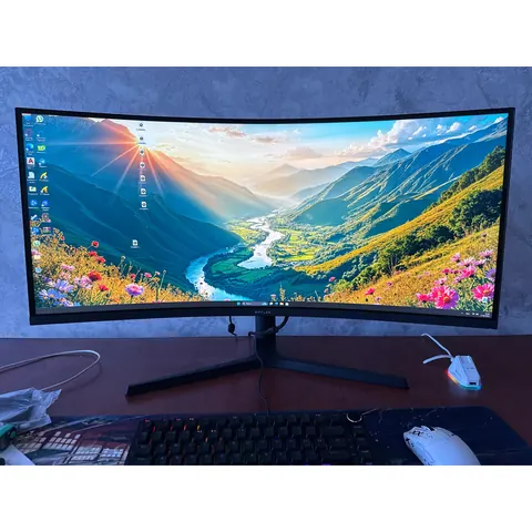 34GM1000-34" 3K WQHD Curved Gaming (HDMI+DP+Audio out+Typec+DC) VA panel 165hz RGB HAS stand R1000